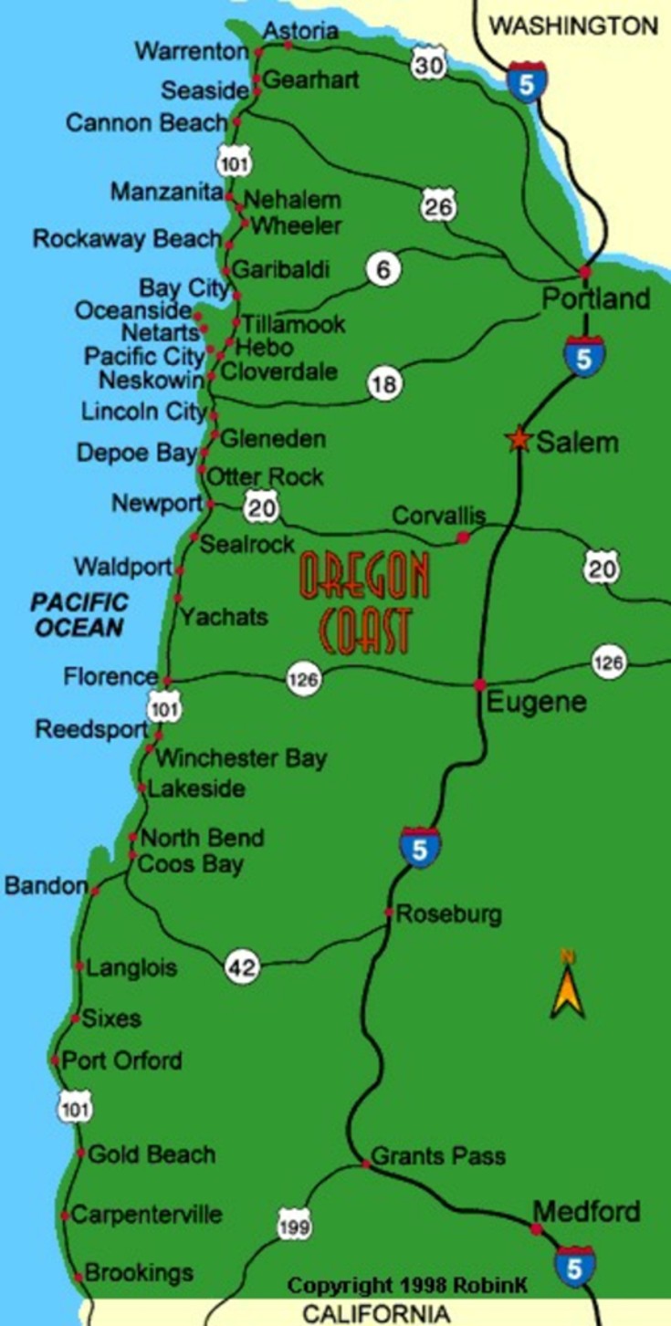 Oregon Coast Map Printable Printable Free Templates Oregon Coast Map Lg 